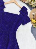 SC Rhinestone Sparkling Bow Midi Dress GYLY-10967