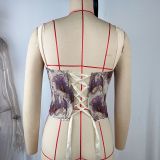 SC Sexy Printed Wrap Chest Tank Tops GPBY-8499B