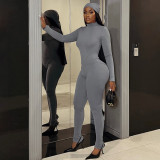 SC Long Sleeve Solid Color Bodysuit 3 Piece Pants Set(With Headscarf) MXBF-J26ST356