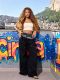 SC Letter Printed Patchwork Loose Jeans GYLN-1060