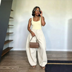 SC Casual Solid Color Loose Pants NY-11306