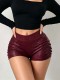 SC Snake Printed Solid Color Short GNZD-11895PBM