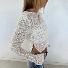 SC Sequin Long Sleeve Tops GNZD-11625TBM