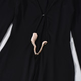 SC Deep V Neck Long Sleeve Skinny Jumpsuit GNZD-11870PBM