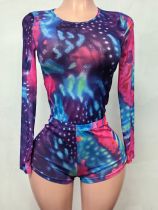 Pre Order: About 7 work days shipping Printed Mesh Short Suit YUEM-202685