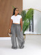 SC Plus Size Solid Color Loose Casual Pants BMF-929