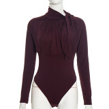 SC Long Sleeve Solid Color Bodysuit GSZM-Q26BS201