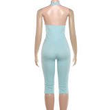 SC Halterneck Backless Slim Fifth Jumpsuit GYME-K6Q17749A