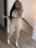 SC Solid Color Long Sleeve Pants 2 Piece Set CH-24059