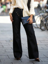 SC Plus Size Washed Flare Jeans GYLN-8093