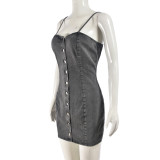 SC Fashion Sling Denim Mini Dress GNZD-51200DHD
