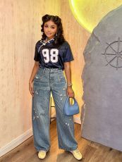 SC Plus Size Washed Straight Jeans GYLN-0520