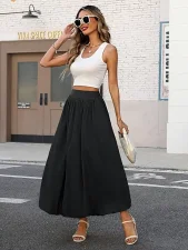SC Solid Color Lantern Big Swing Long Skirt GMKK-mkk005
