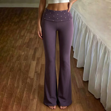 SC Solid Color Yoga Sport Micro Flare Pants GXIY-K26L2904