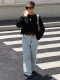 SC Solid Color Lace Long Sleeve T Shirt YWXS-K26L3003