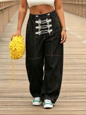 SC Plus Size Loose Wide Leg Jeans GYLN-0196