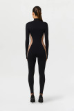 SC Tight Contrast Color Long SLeeve Yoga Jumpsuit MZ-26022