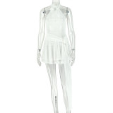 SC Solid Color Backless Mini Dress GJYO-JD305931