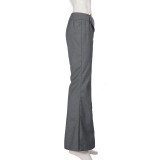 SC Fashion Hollow Out Micro Flare Pants GPKJ-MR51909