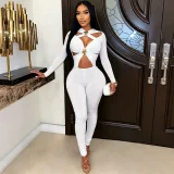 SC Hollow Out Metal Buckle Jumpsuit MXBF-D26JP357