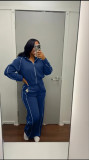 SC Long Sleeve Zipper Top Two Piece Pants Set TK-6357