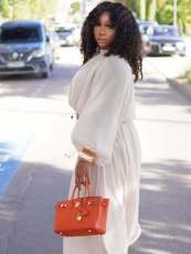 SC Long Sleeve V Neck Two Piece Skirts Set GFXI-fx948