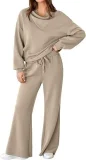 SC Fashion Solid Color Long Sleeve Sweatshirt Pants Suit GWHT-A58