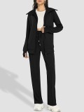 SC Plus Size Long Sleeve Zipper Sweatshirt Two Piece Pants Set GWHT-A99