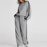 SC Color Block Long Sleeve Sweatshirt Pants Suit GWHT-A38
