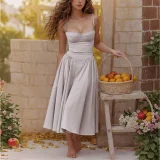 SC Plus Size Sexy Sling Long Dress GHMF-24586