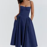 SC Plus Size Sexy Sling Long Dress GHMF-24586