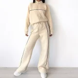 SC Plus Size Casual Sport Long Sleeve Pants Suit GHMF-28696
