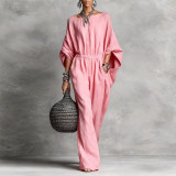 SC Plus Size Solid Color Wide Leg Jumpsuit GHMF-30593