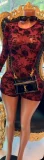 Pre Order: About 7 work days shipping Mesh Printed Romper YUEM-202696