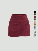 SC Fashion Solid Color Mini Skirt GSRX-1008