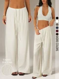 SC Solid Color Drawstring Loose Pants GSRX-992