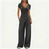 SC Casual Solid Color Long Sleeve Pants 2 Piece Set GMYS-LWZ8277