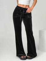 SC Velour Solid Color Micro Flare Pants GMYS-LWZ8302