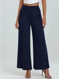 SC Solid Color High Waist Casual Loose Pants GMYS-LWZ8063