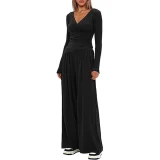 SC Casual Solid Color Long Sleeve Pants 2 Piece Set GMYS-LWZ8277