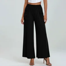 SC Solid Color High Waist Casual Loose Pants GMYS-LWZ8063