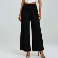 SC Solid Color High Waist Casual Loose Pants GMYS-LWZ8063