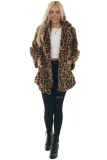 SC Plus Size Leopard Printed Long Sleeve Loose Coat GMYS-LWZ9092