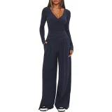 SC Casual Solid Color Long Sleeve Pants 2 Piece Set GMYS-LWZ8277