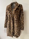 SC Plus Size Leopard Printed Long Sleeve Loose Coat GMYS-LWZ9092