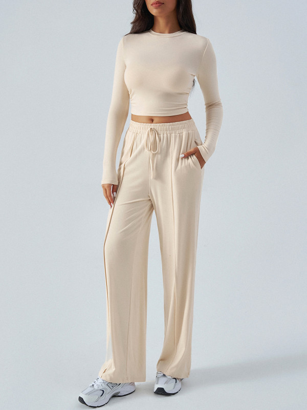 SC Solid Color Long Sleeve Pants 2 Piece Set GMYS-LWL8221