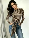 SC Stripe Long Sleeve T Shirt GMYS-WL260711