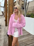 SC Solid Color Long Sleeve Cardigan Coats GMYS-LWZ8217