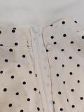 SC Plus Size Polka Dot Printed Short Sleeve Mini Dress GHMF-30583