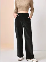 SC Casual Solid Color Straight Pants GMYS-LWZ8100